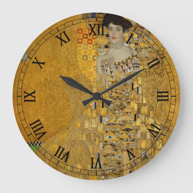 Grande Horloge Ronde Portrait d'Adele Bloch-Bauer I par Gustav Klimt (Recto)