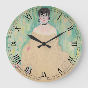 Grande Horloge Ronde Portrait d'Amalie Zuckerkandl par Gustav Klimt