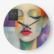 Portrait dans le surréalisme des blocs de couleurs