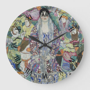 Grande Horloge Ronde Portrait de Friederike Maria Beer par Gustav Klimt