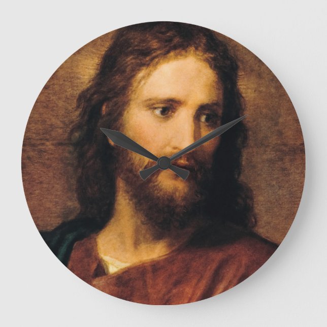 Grande Horloge Ronde Portrait du Christ par Heinrich Hofmann (Recto)