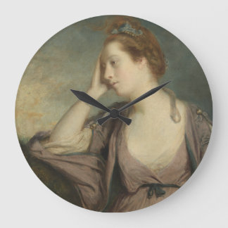 Grande Horloge Ronde Portrait d'une femme agacée