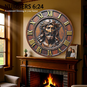Grande Horloge Ronde Portrait Sacré Chiffre Romain