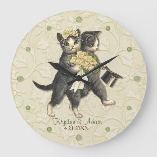 Grande Horloge Ronde Posh Chats Mariage Ivory