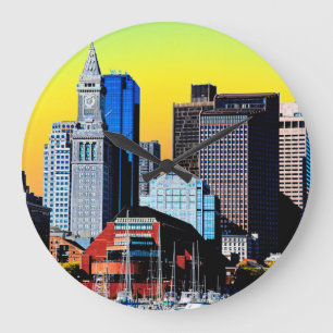 Grande Horloge Ronde Poster Custom House Boston USA