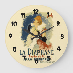 Grande Horloge Ronde Poster Diaphane vintage