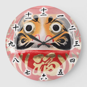 Grande Horloge Ronde Poupée de Daruma