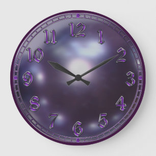 Grande Horloge Ronde Pourpre, Violet Perle