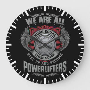 Grande Horloge Ronde Powerlifting - INTENSIFIEZ - plat d'haltère -