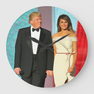Grande Horloge Ronde Premier Donald et Melania Trump Inauguration