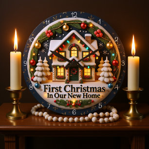 Grande Horloge Ronde Première maison de Noël