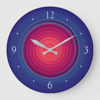 Grande Horloge Ronde Pretty Blue with Rose Red Centre>Wall Clocks