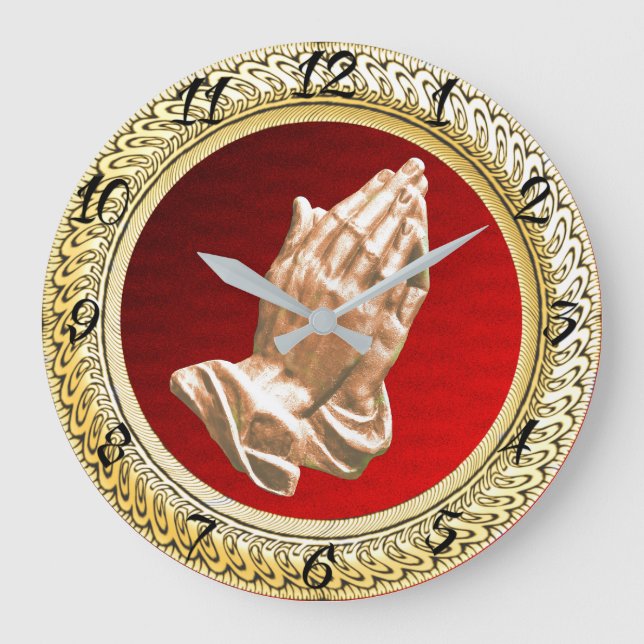 GRANDE HORLOGE RONDE PRIER LES MAINS (Recto)