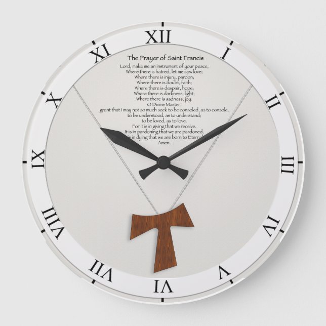 Grande Horloge Ronde Prière de Saint François (Recto)
