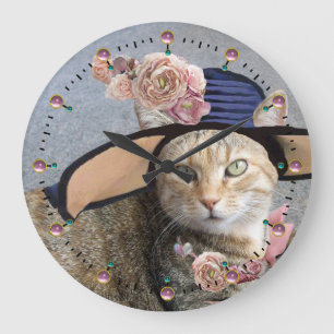 GRANDE HORLOGE RONDE PRINCESS TATUS /ELEGANT CAT, GRAND DIVA CASQUETTE 