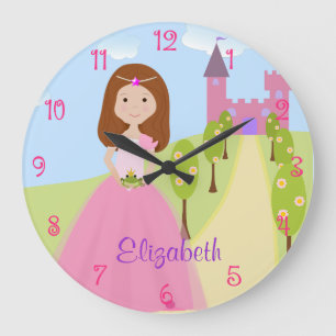 Grande Horloge Ronde Princesse douce Personalized de cheveux auburn