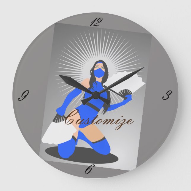 Grande Horloge Ronde Princesse Thunder_Cove, guerrière masquée (Recto)