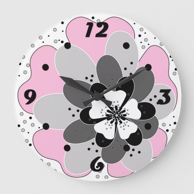 Grande Horloge Ronde Printemps rose (Recto)
