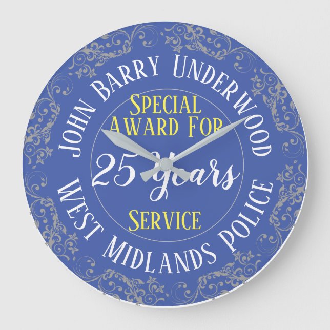 Grande Horloge Ronde Prix du service de police de longue durée du Royau (Recto)