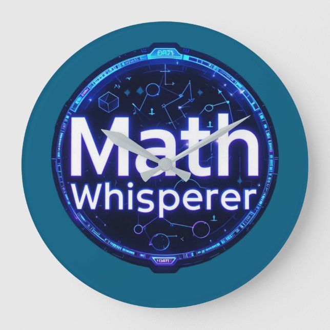 Grande Horloge Ronde Prof de maths chuchoteur de maths (Recto)