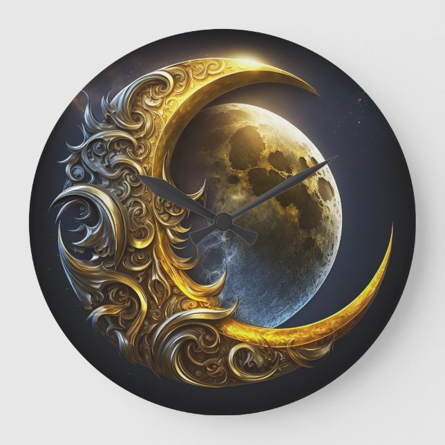 Grande Horloge Ronde Professeur de coaching en astrologie de la Lune Do (Recto)
