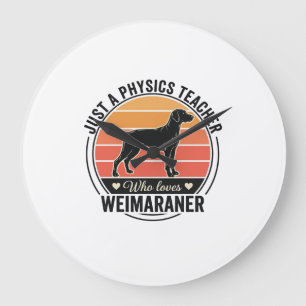 Grande Horloge Ronde Professeur de physique aime conception de chien We