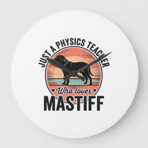 Grande Horloge Ronde Professeur de physique aime le maillot de chien vi