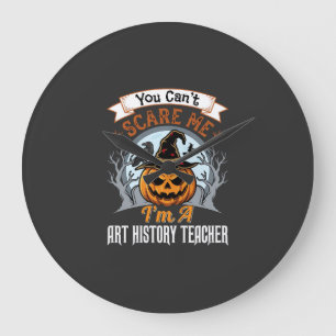 Grande Horloge Ronde Professeur d'histoire de l'art d'Halloween Design