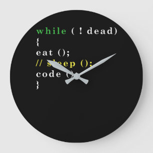 Grande Horloge Ronde Programme Eat Code Sleep