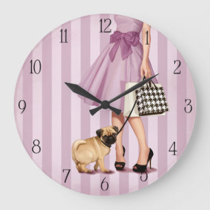 Grande Horloge Ronde Promenade élégante