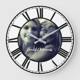 Grande Horloge Ronde Propre photo dans un cercle avec numéro romain