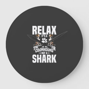 Grande Horloge Ronde Propriétaire de Treeing Walker Coonhound Chiot Se