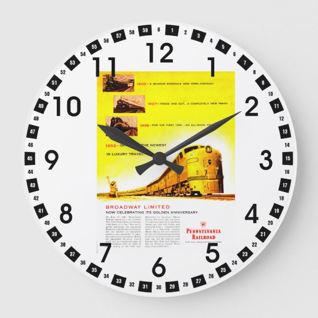 Grande Horloge Ronde PRR Broadway Limited 50e anniversaire (Recto)