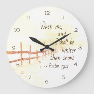 Grande Horloge Ronde Psaume 51:7 Wash me and I shall be whiter than sno