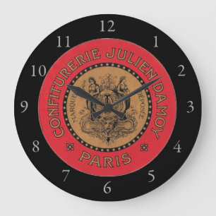 Grande Horloge Ronde Publicité vintage Confiturerie