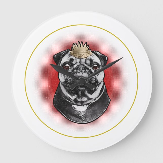 Grande Horloge Ronde Pug Majesty  (Recto)