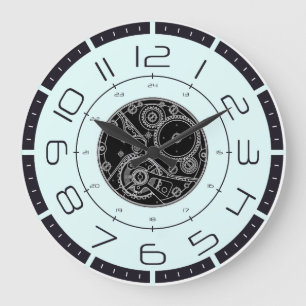 GRANDE HORLOGE RONDE PUNK À VAPEUR 24H/24