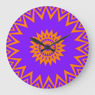 Grande Horloge Ronde Purple and Orange Sun Rays
