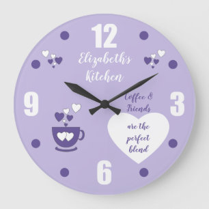Grande Horloge Ronde Purple and white with