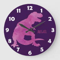 Purple Girls Aquarelle Dinosaure Personnalisé Enfa