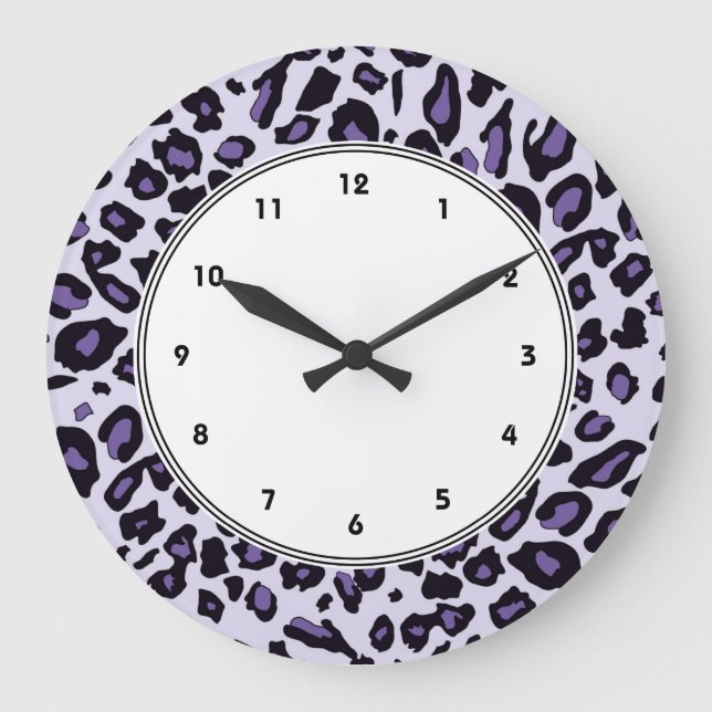Grande Horloge Ronde Purple leopard (Recto)