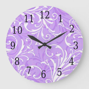 Grande Horloge Ronde Purple Ornamental Round Clock