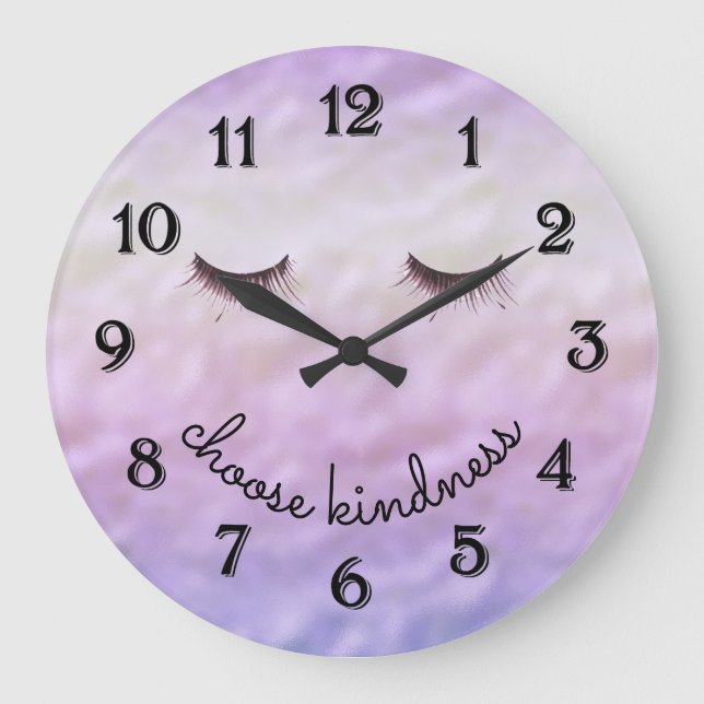Grande Horloge Ronde Purple rose Ombre noir cils doux (Recto)