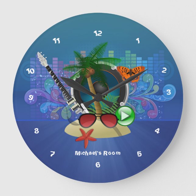 Grande Horloge Ronde Purple Summer Club Beach House (Recto)