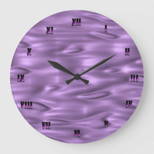 Grande Horloge Ronde Purple Wall Clock