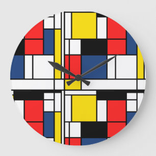 Grande Horloge Ronde Put this Mondrian Style clock in your office