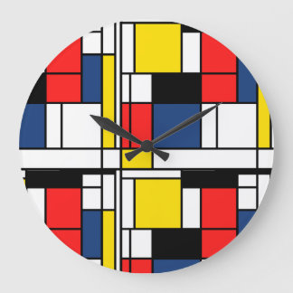 Grande Horloge Ronde Put this Mondrian Style clock in your office