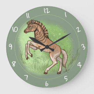 Grande Horloge Ronde Quagga "Embrassez le moment"