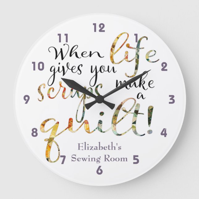 Grande Horloge Ronde Quand La Vie Vous Donne Des Écrans, Faites Une Cou (Recto)