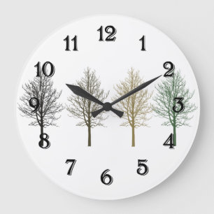 Grande Horloge Ronde Quatre arbres